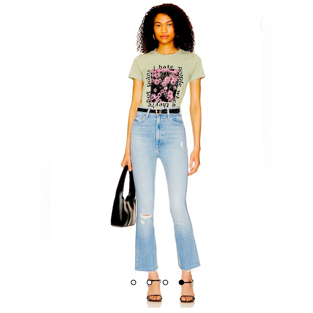 MOTHER Denim The Tippy Top Insider Ankle Fray Jeans In Sippin’ Sweet Tea 28 NWT